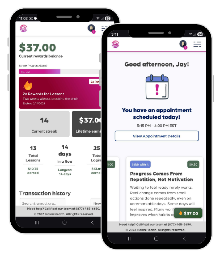 Holon Vibe App Screenshots